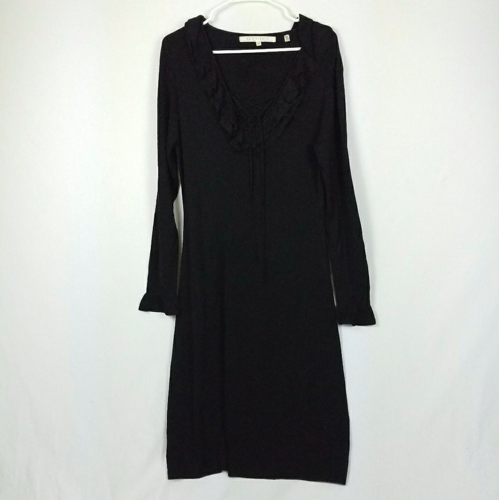 Max Studio Long Sleeve With Ruffle Cuff Dress